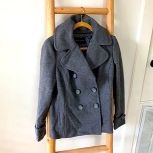 Banana republic double breasted notched collar Felted 85wool/15 nylon coat, Sz L